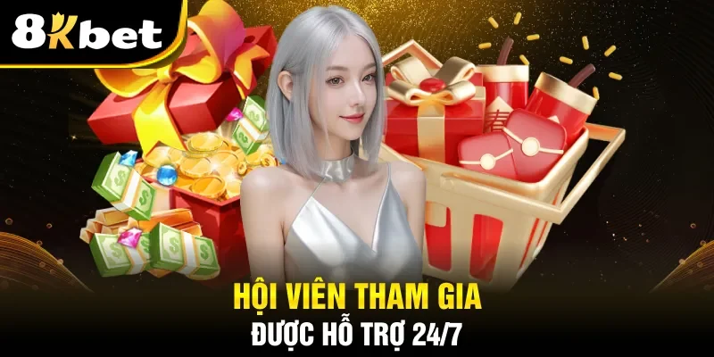 Hội viên tham gia được hỗ trợ 24/7